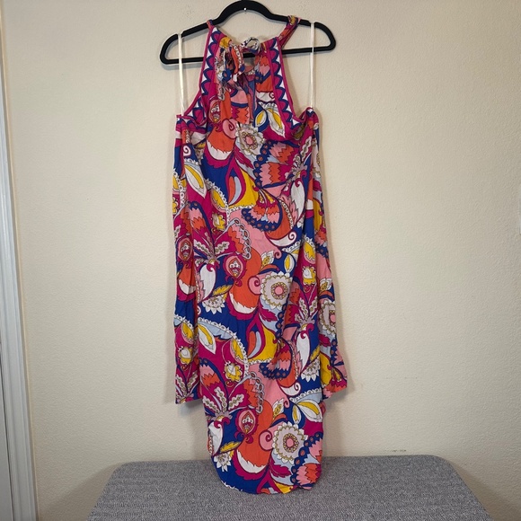 TRINA TURK - Sevillia Asymmetric Swimsuit Cover Up Midi Dress - Picture 3 of 7